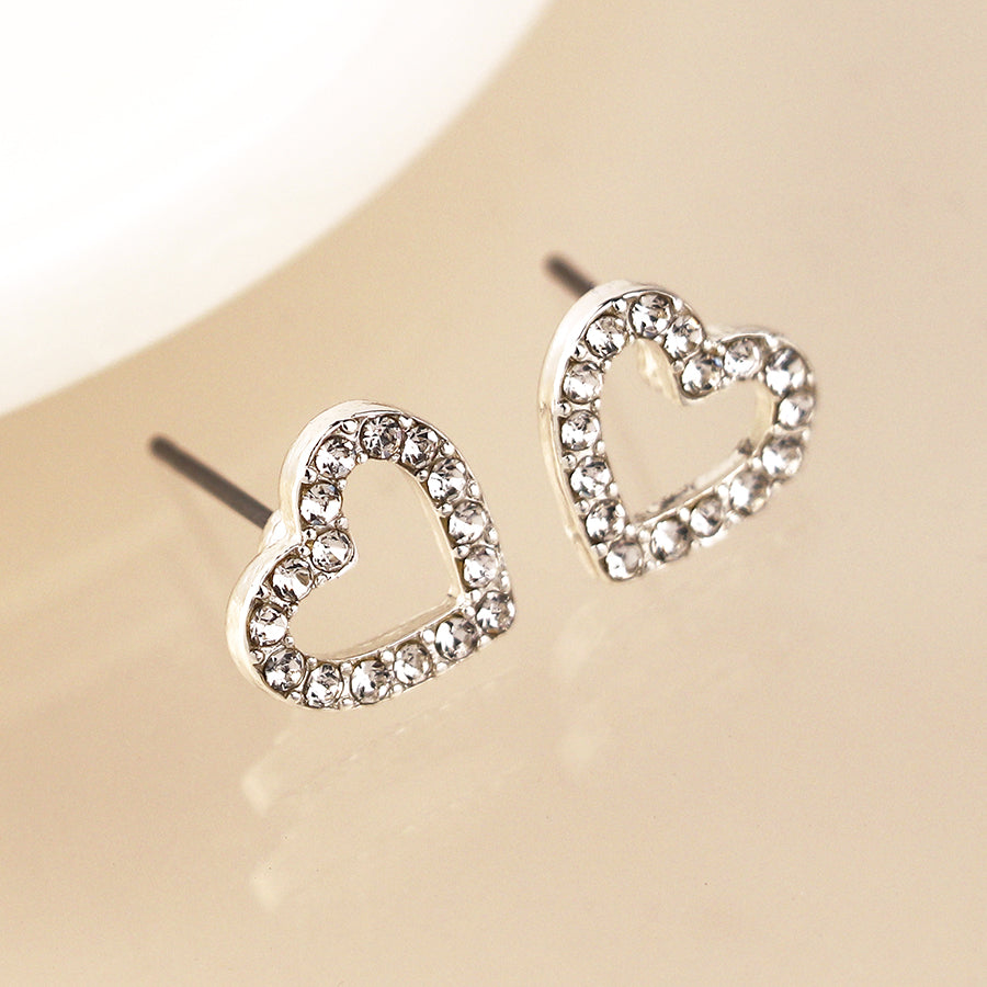 Pom Silver Plated Crystal Heart