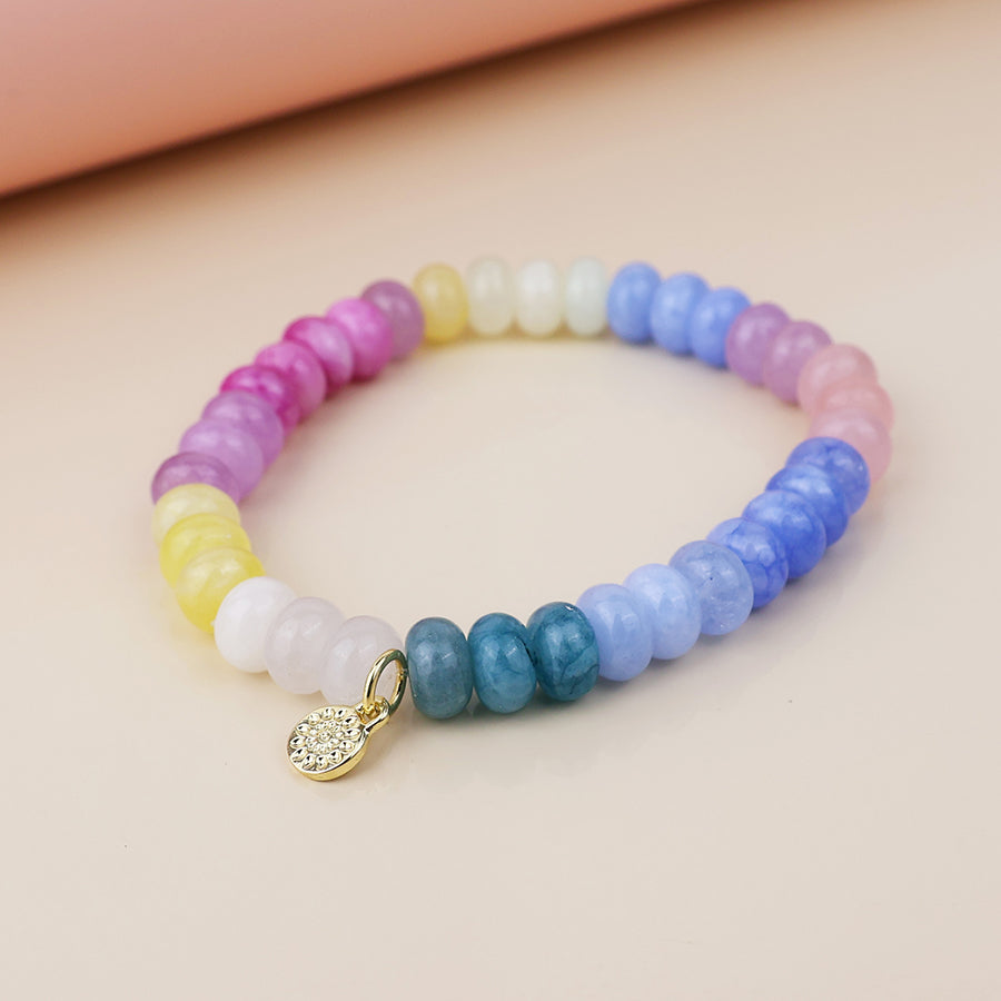 POM Pastel Brights Rainbow Stone Bracelet