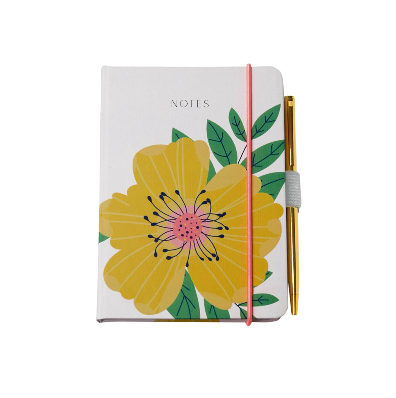 Belly Button Yellow Rose Pocket Notebook With Pen