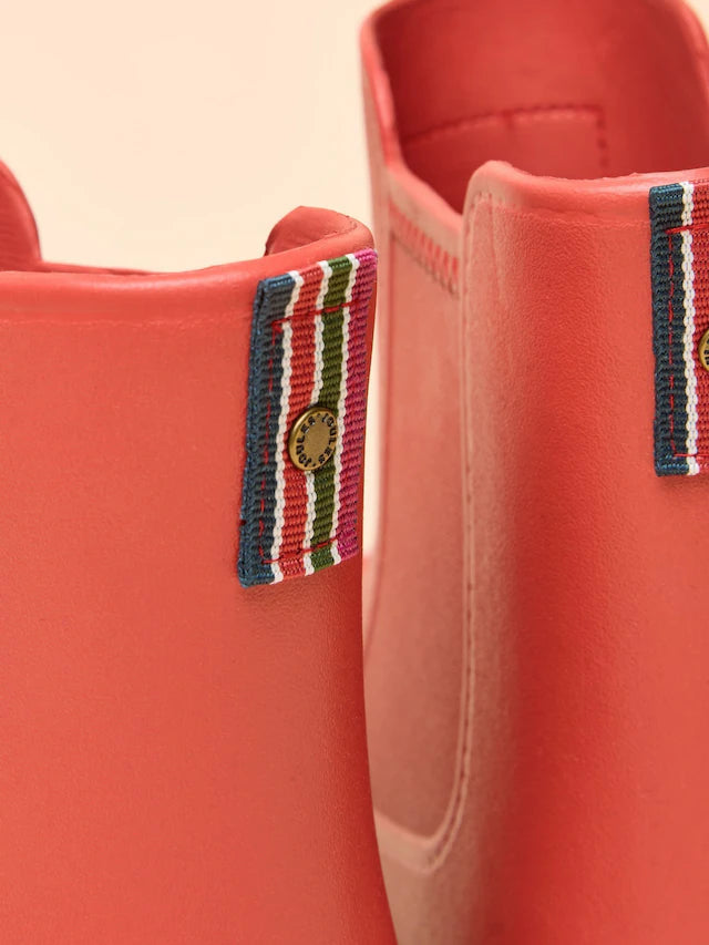 Joules Raindance Red/Orange Lightweight EVA Ankle Wellies