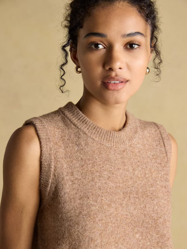 Joules Holly Tan knitted Vest