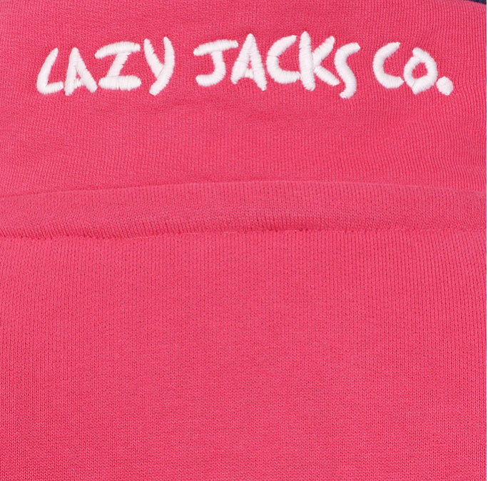 Lazy Jacks Ladies 1/4 Zip Sweatshirt - Cherry
