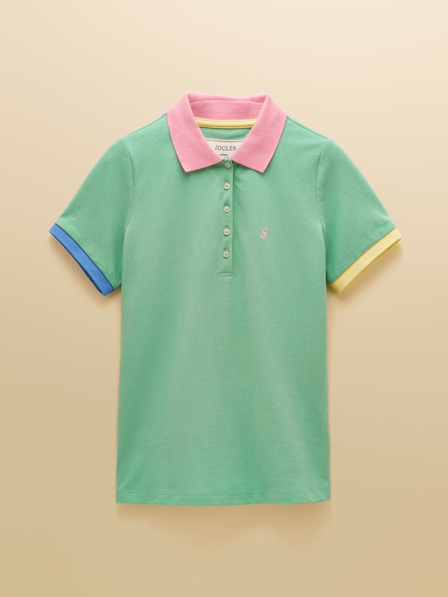 Woody Mint Green Cotton Pique Short Sleeve Polo Shirt