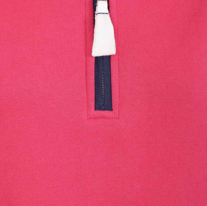 Lazy Jacks Ladies 1/4 Zip Sweatshirt - Cherry