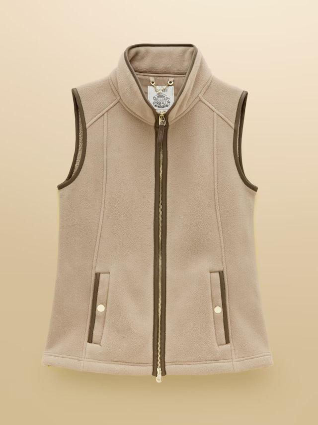 Joules Heritage Mink Brown Regular Fleece Gilet
