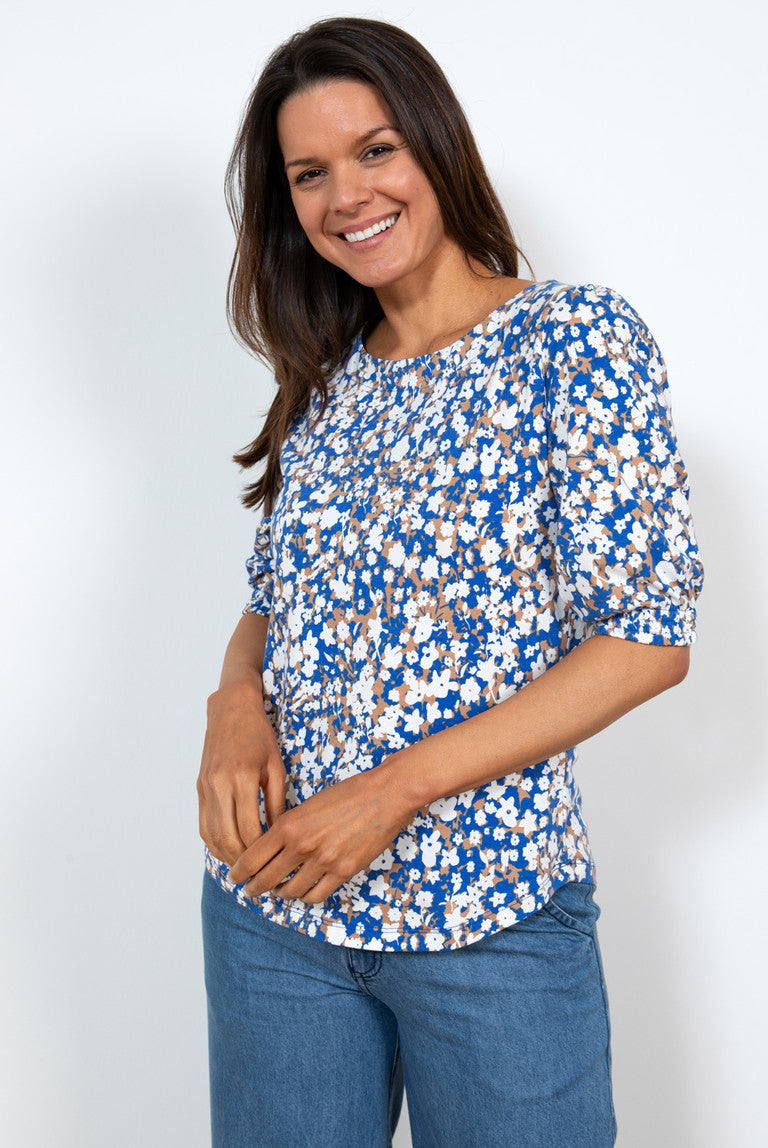 Lily & Me Meadow Cotton Jersey Printed Top