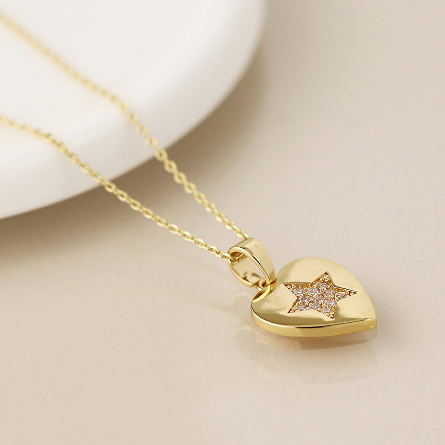 Faux Gold Plated Heart Necklace