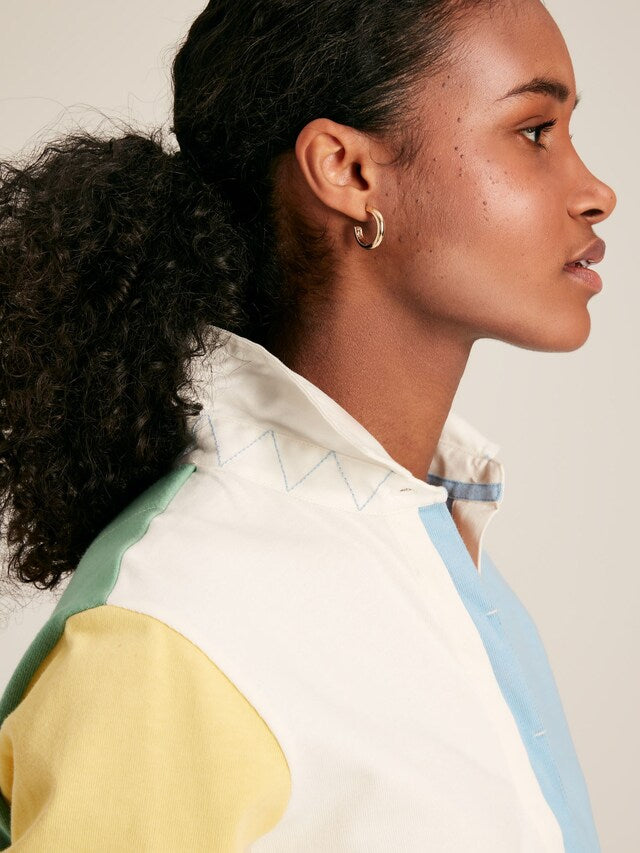 Joules Falmouth Multi Colour Block Cotton Rugby Shirt