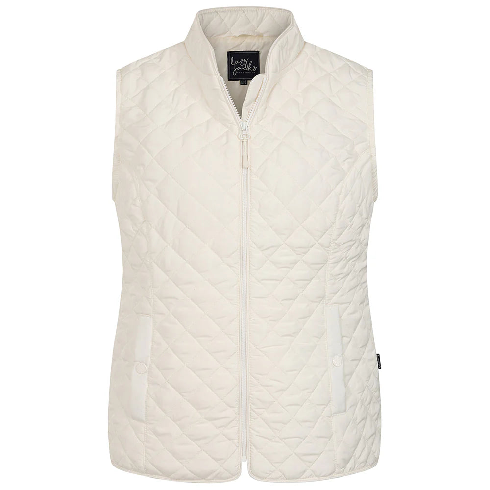 Lazy Jacks Quilted Gilet - Chalk