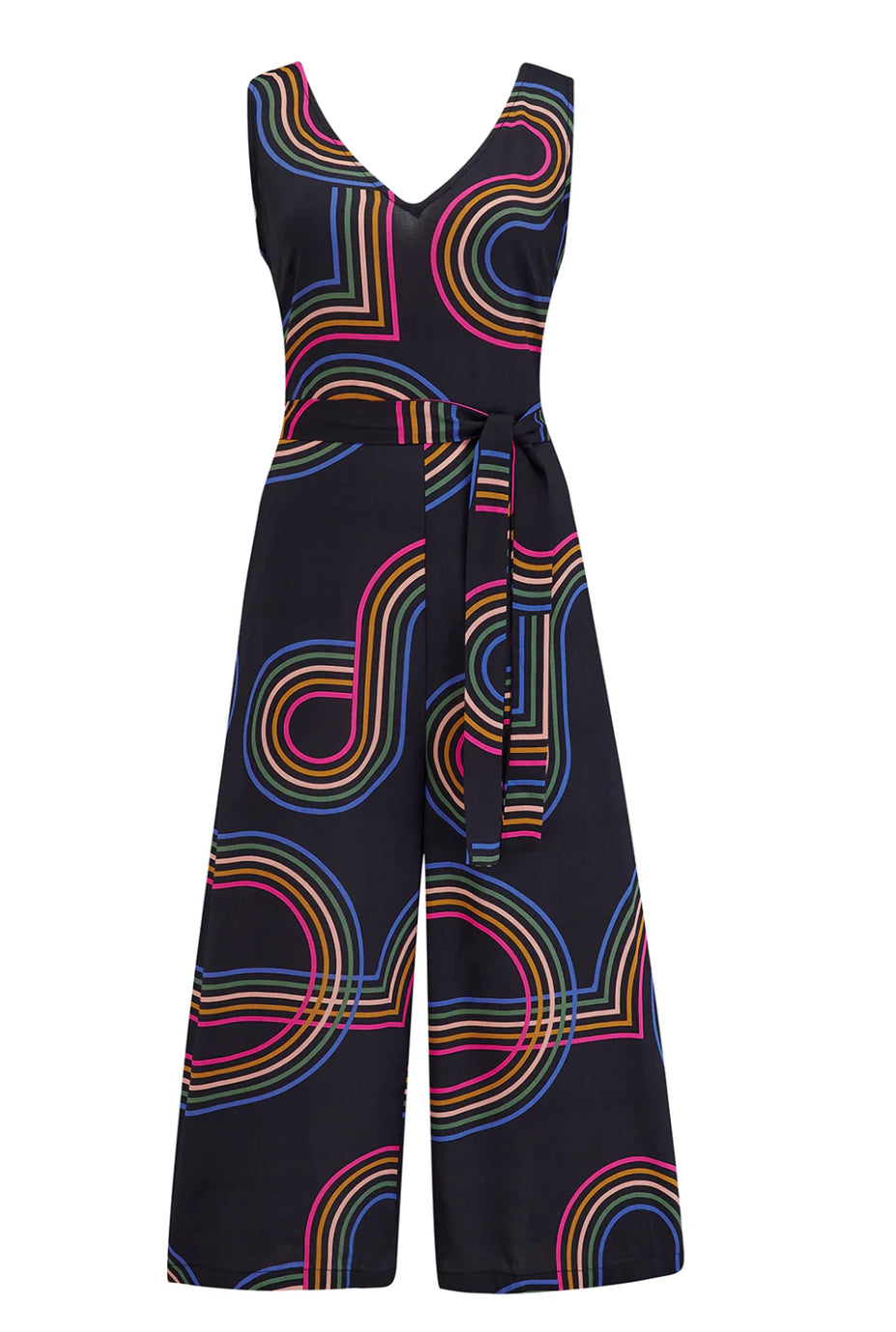 Sugarhill Lamiah Jumpsuit - Black, Retro Racer