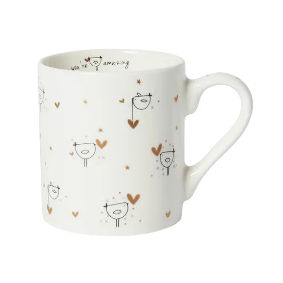 Repeat Bird You’re Amazing Bone China Mug