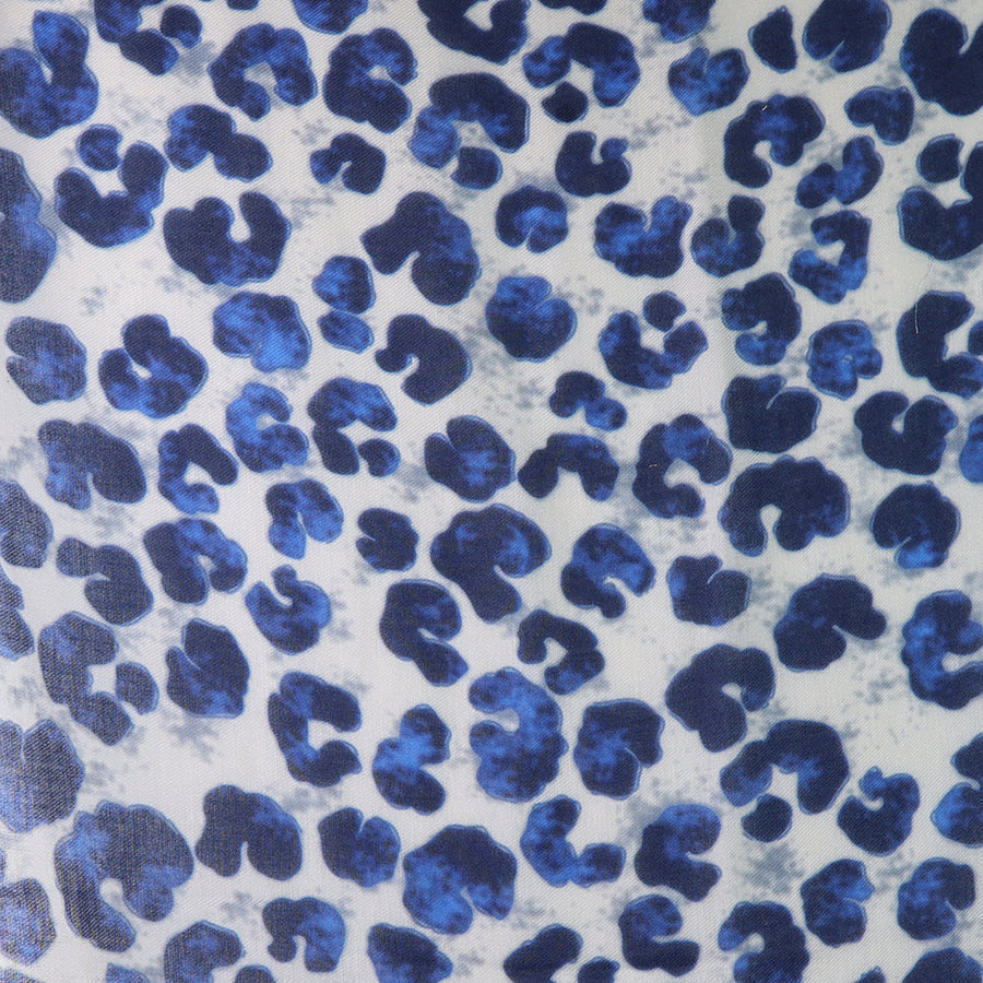 POM Recycled Navy Mix Animal Print Scarf