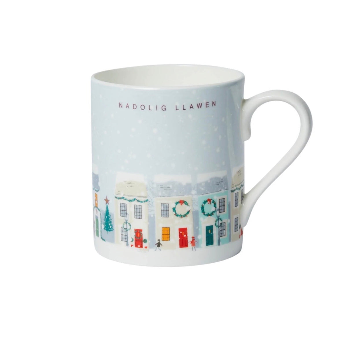 Belly Button Nadolig Llawen Fine Bone China Mug