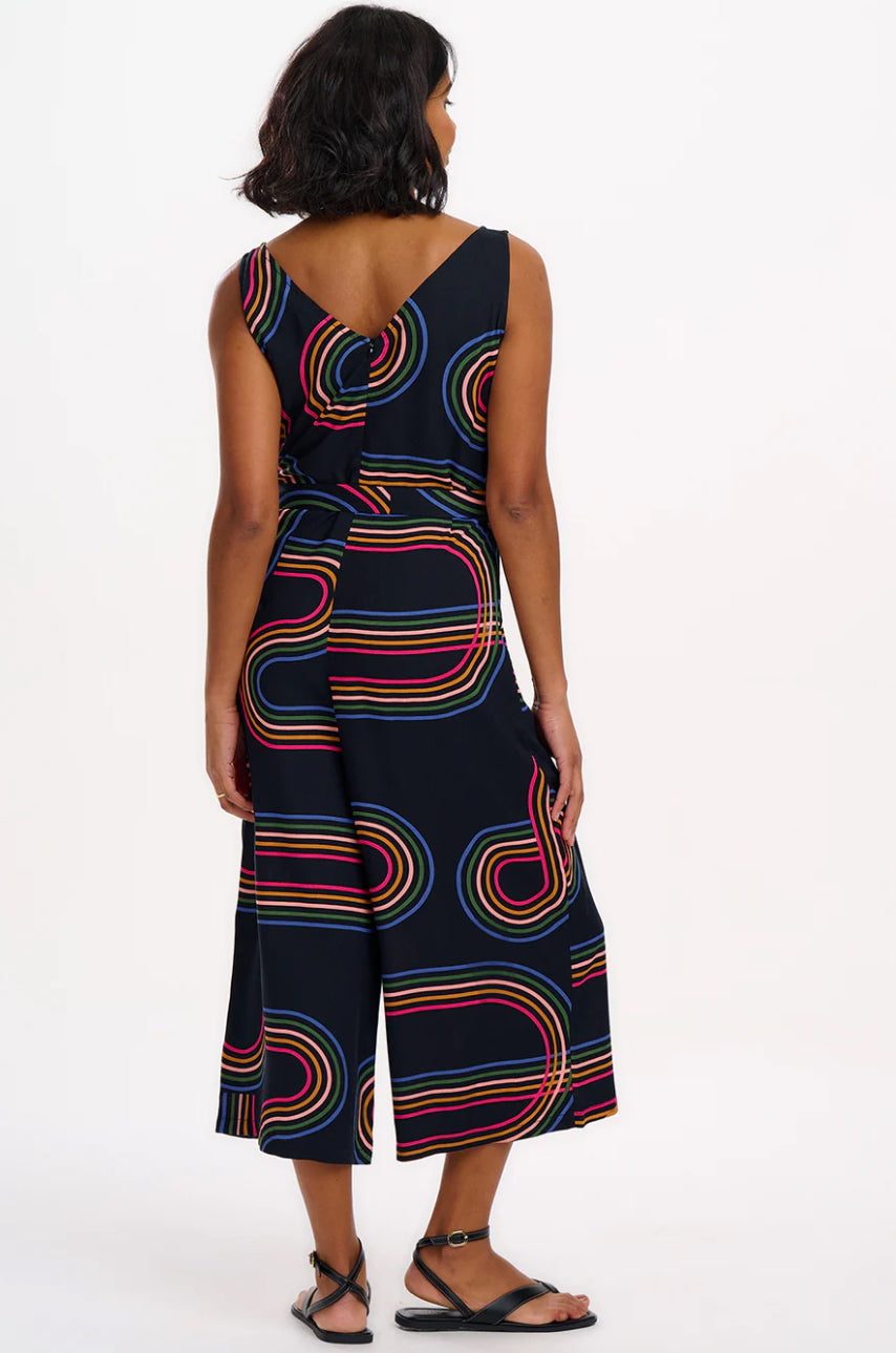 Sugarhill Lamiah Jumpsuit - Black, Retro Racer