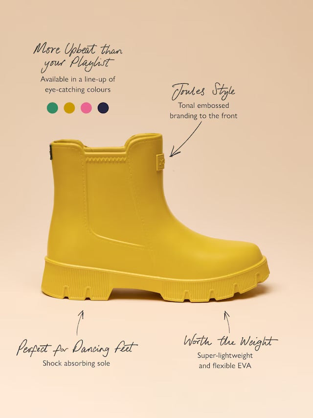 Joules Raindance Yellow Lightweight EVA Ankle Wellies