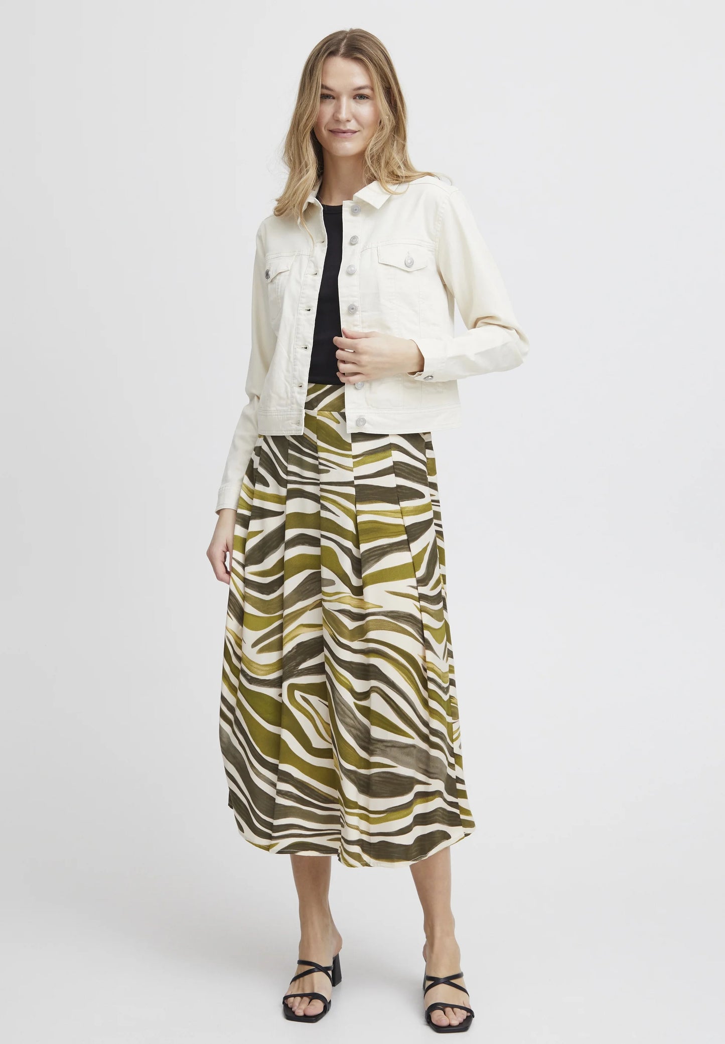 Fransa White Denim Jacket