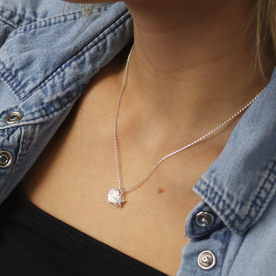 Silver Plated Seashell Necklace