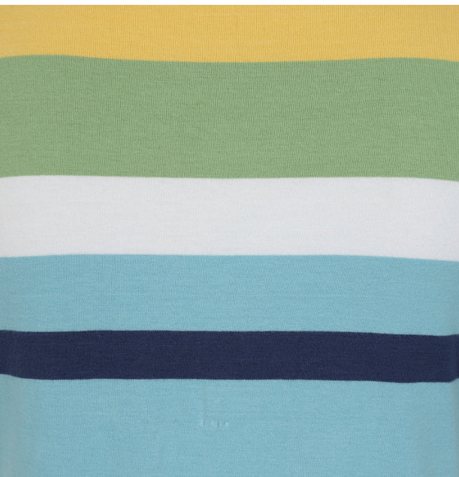 Lazy Jacks Multi Stripe Long Sleeve Breton Top Greens