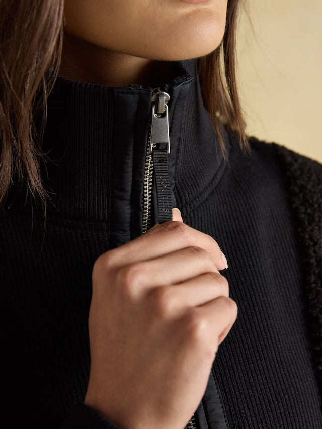 Joules Thurleston Black Borg Fleece