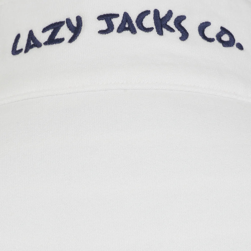 Lazy Jacks Ladies Full Zip Sweatshirt - White