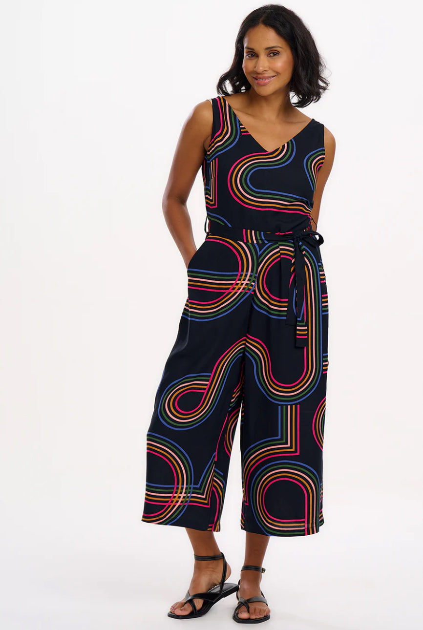 Sugarhill Lamiah Jumpsuit - Black, Retro Racer