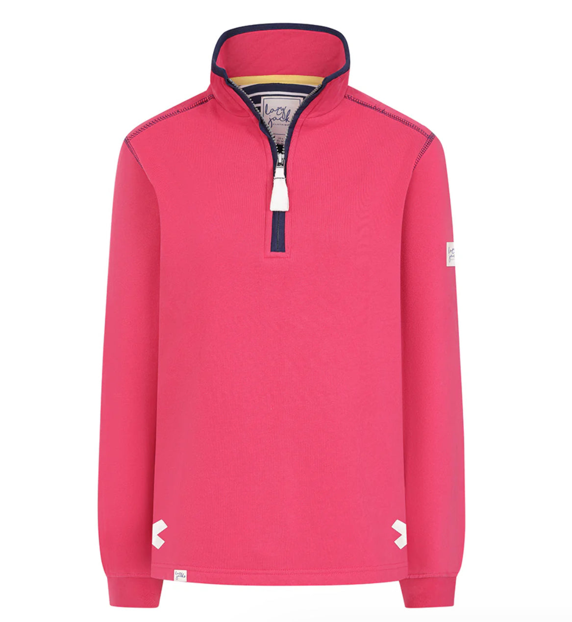 Lazy Jacks Ladies 1/4 Zip Sweatshirt - Cherry