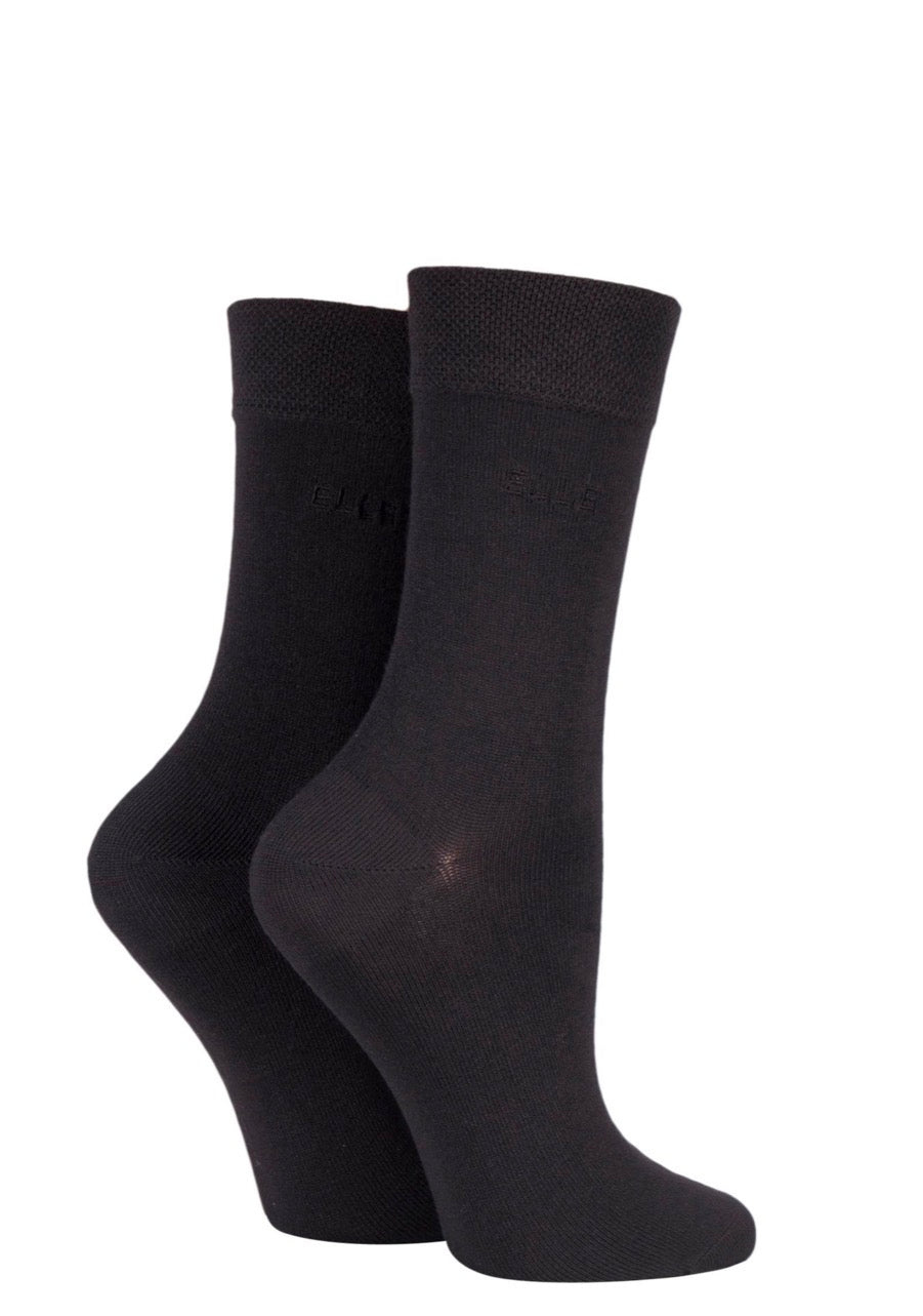 Elle Bamboo Socks 2 Pair Cocoa