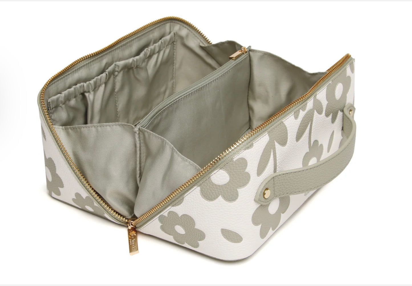 Alice Wheeler Pistachio Floral Train Case