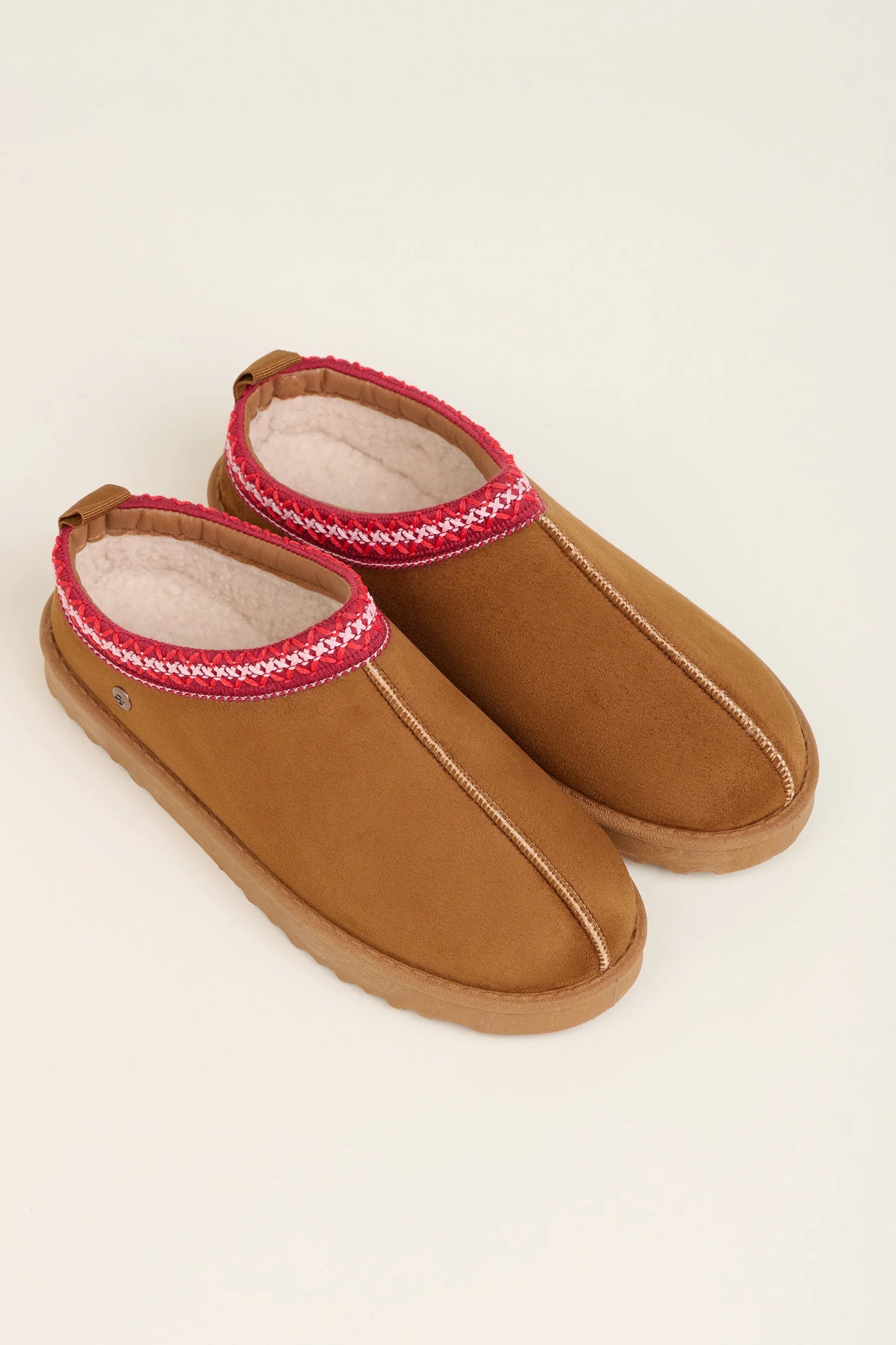 Cross Stitch Detail Slippers by Brakeburn