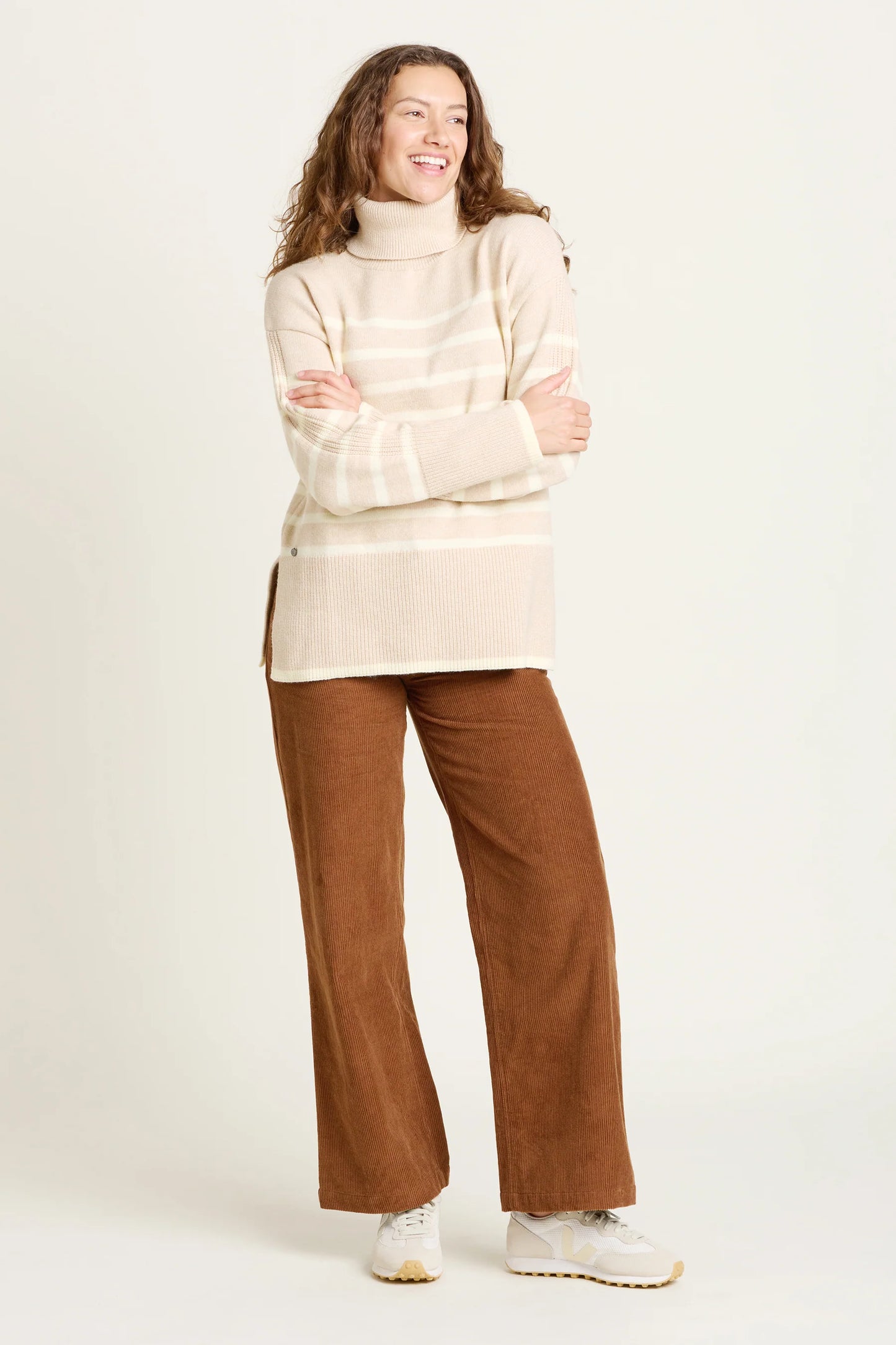 Chunky Stripe Knitted Roll Neck Brakeburn