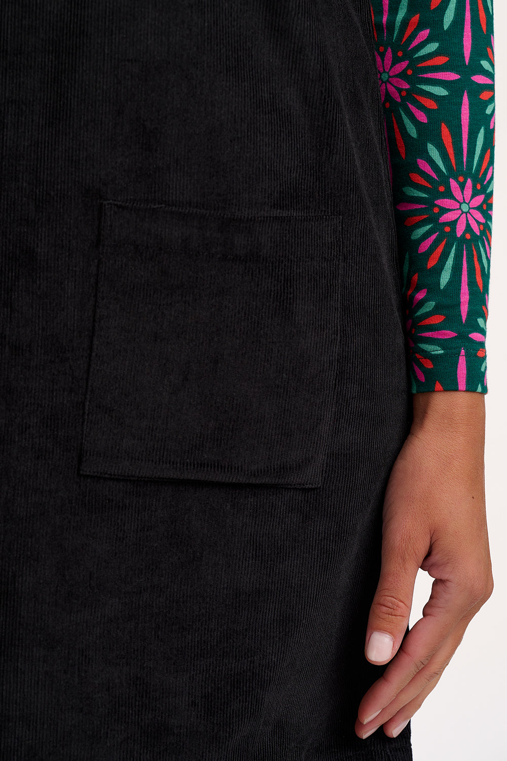 Sugarhill Kacy Black Cord Tunic Dress