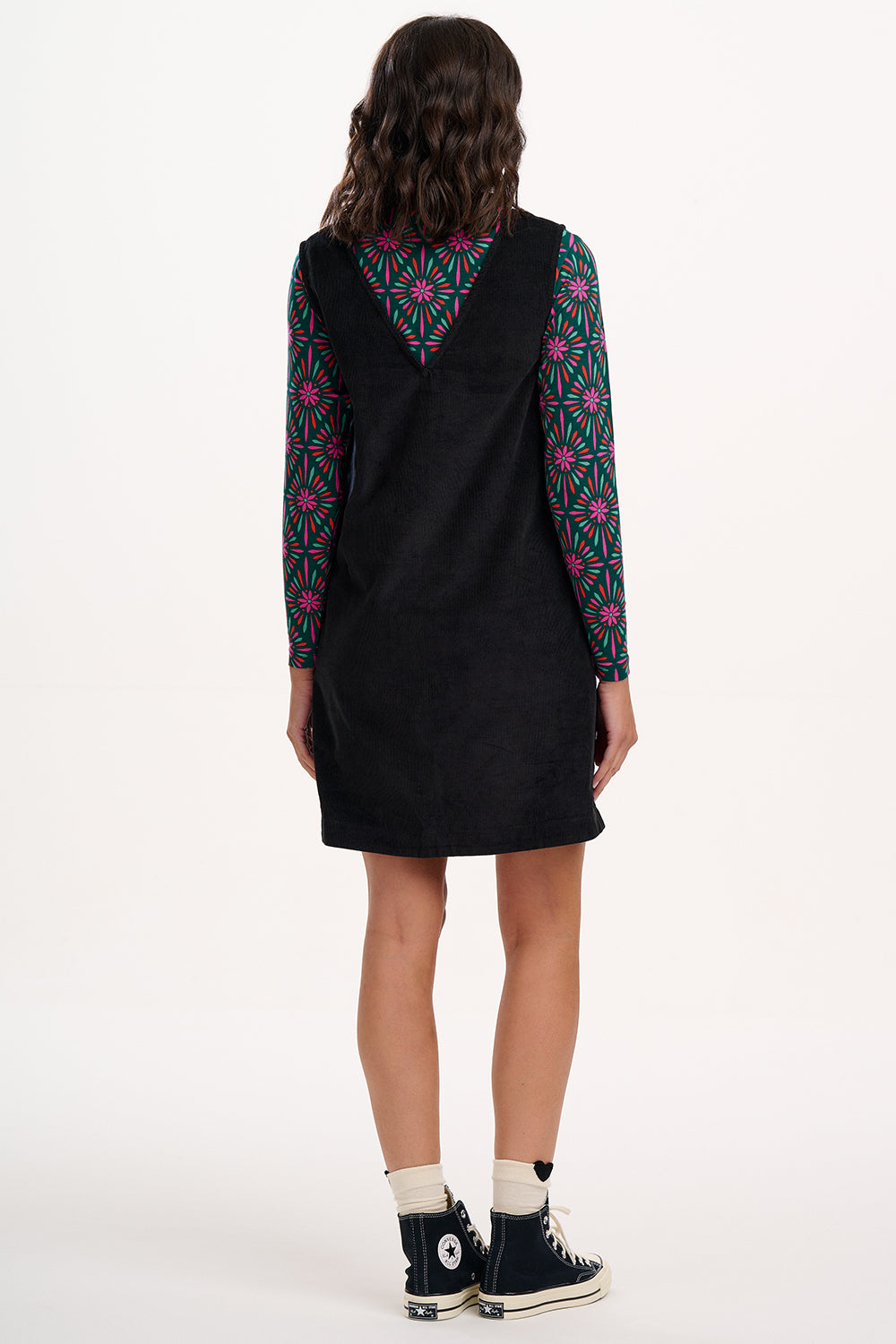 Sugarhill Kacy Black Cord Tunic Dress