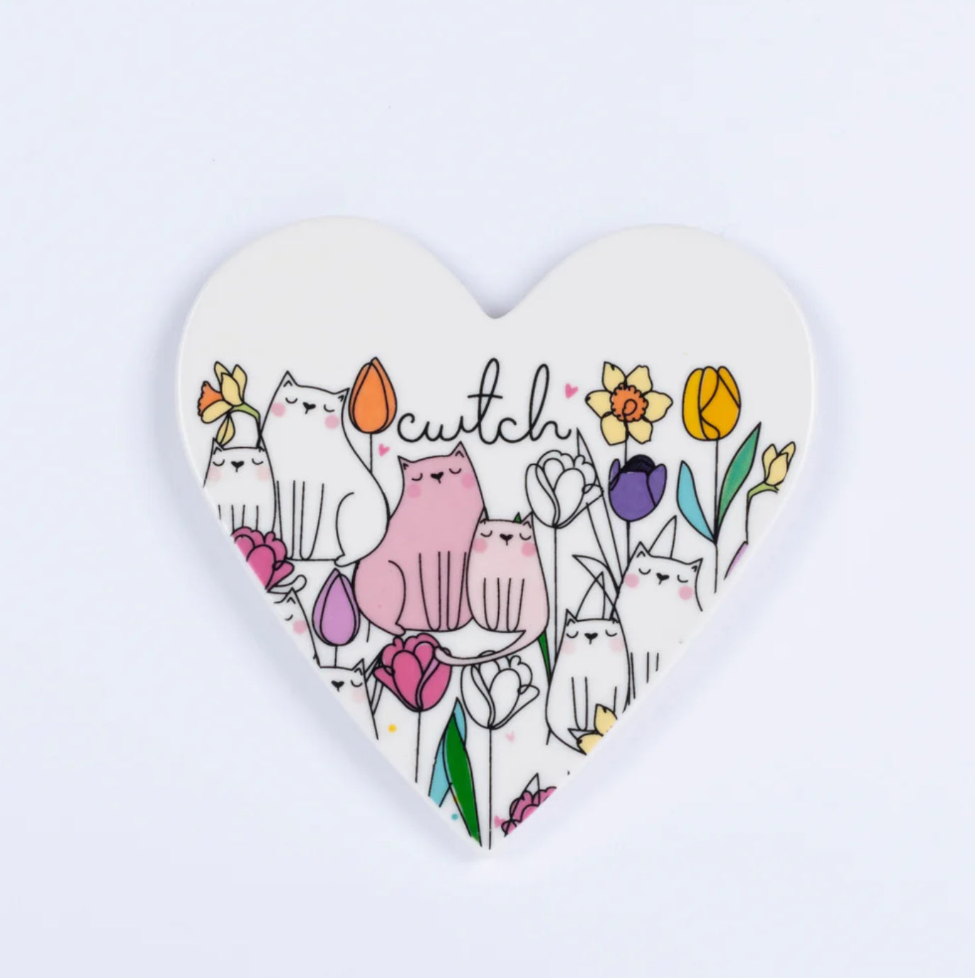 Belly Button Cwtch Heart Coaster