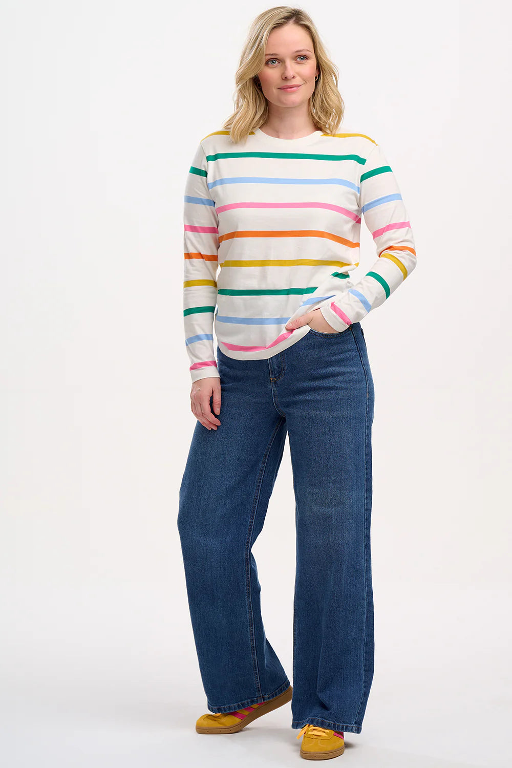 Brunswick Jersey Stripe Rainbow Top