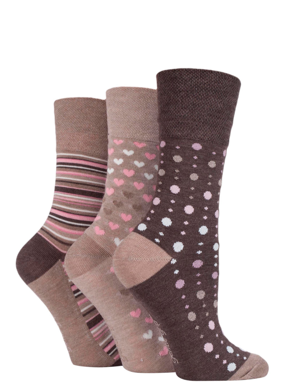 Sockshop Gentle Grip Women’s Bamboo Patterned Socks 3 Pair