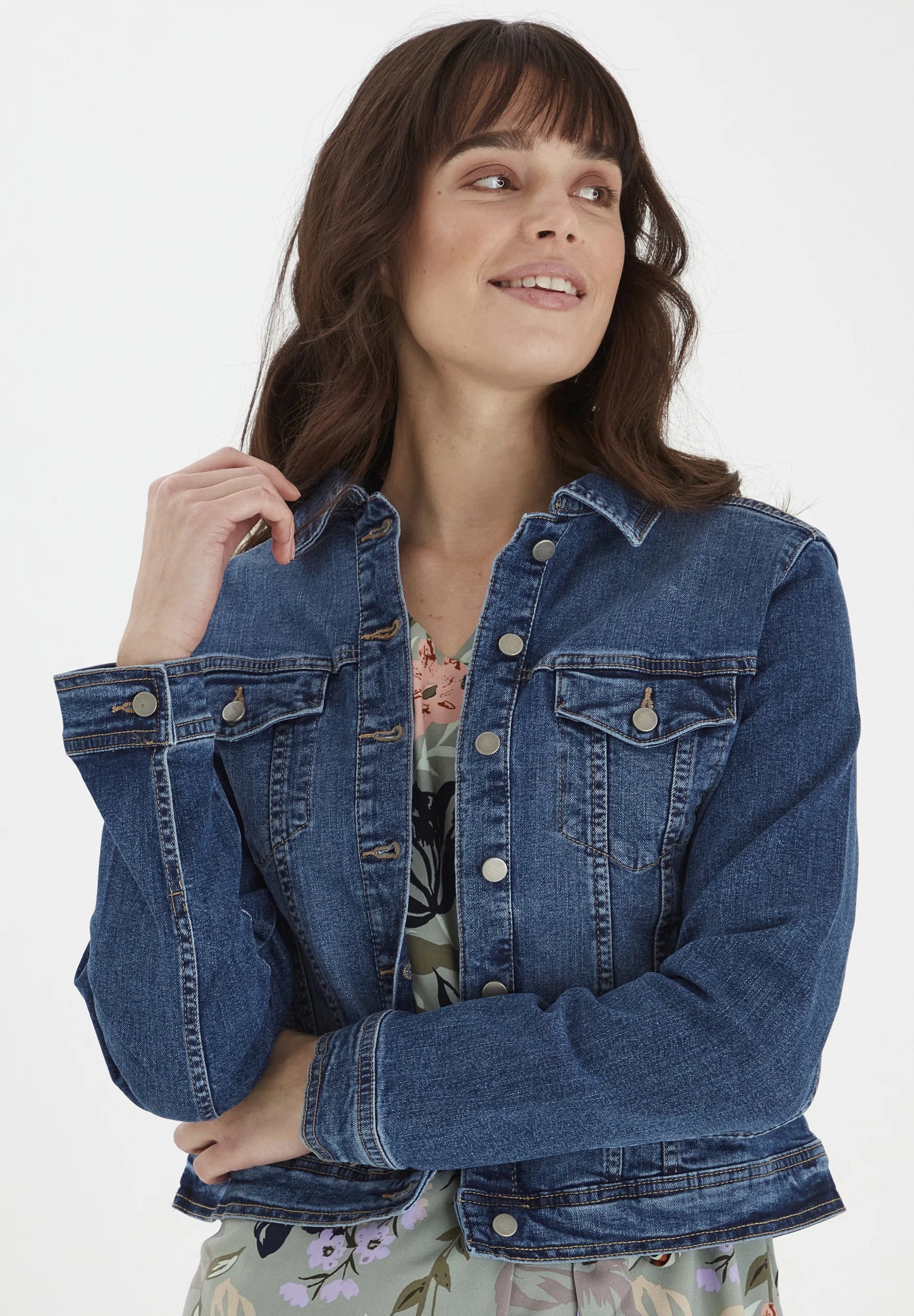 Fransa Blue Denim Jacket