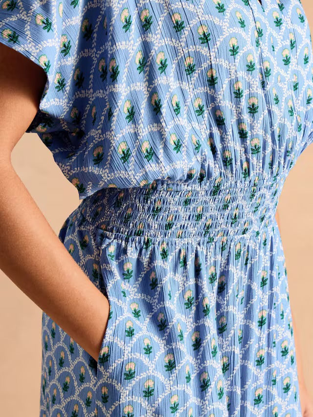 Joules Rosie Blue Midi Dress