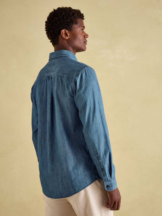 Men’s Chambray Blue Classic Fit Shirt