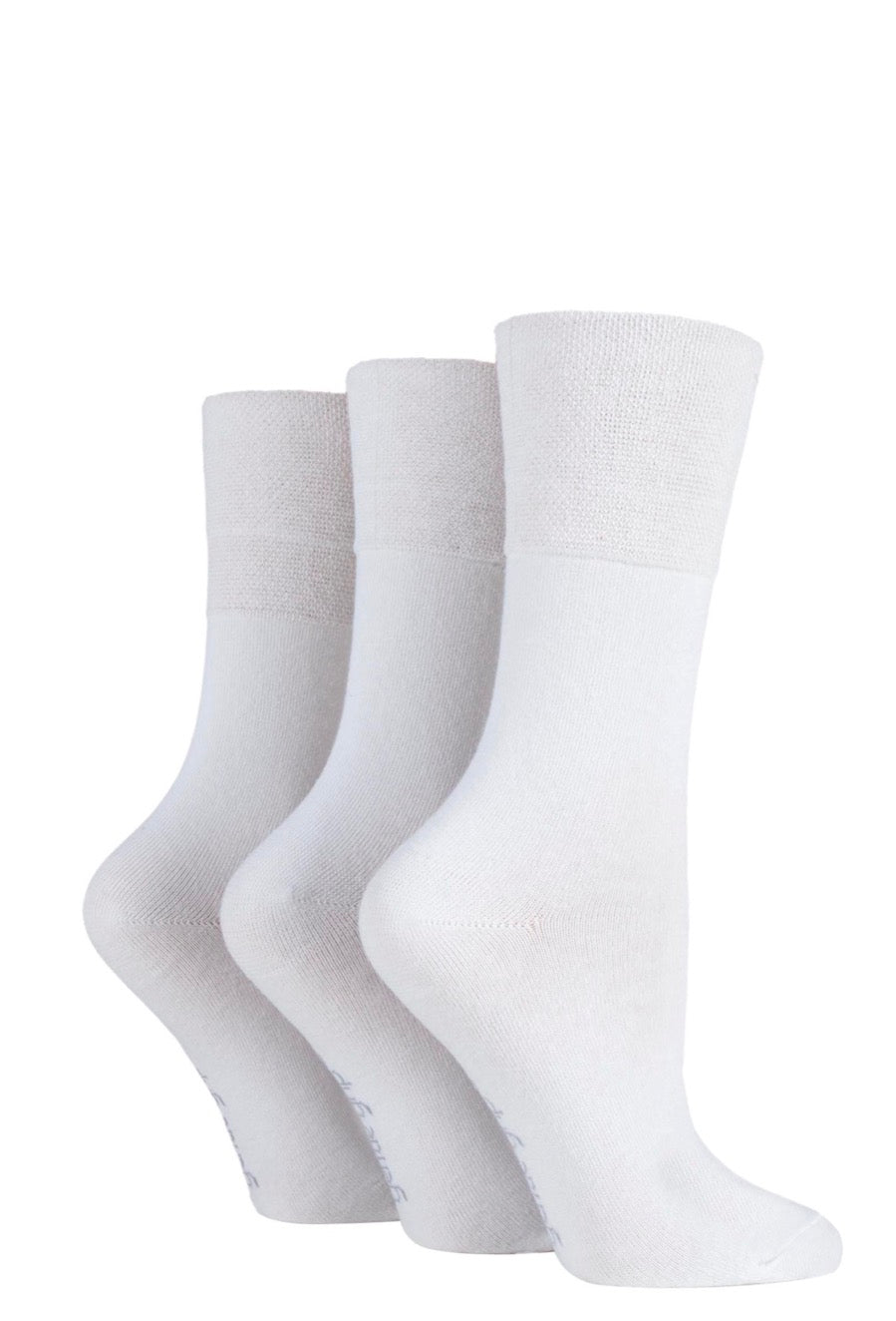 Sockshop Cotton 3 Pair White Socks