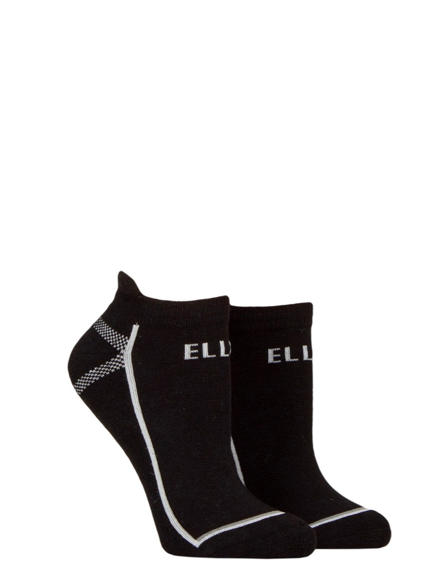 Elle Women’s Cotton Sports Cushioned Trainer Socks 2-Pair
