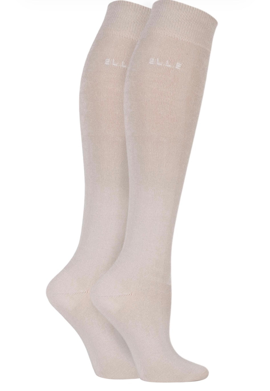Elle Women’s Bamboo Knee High Socks 2-Pair Neutral