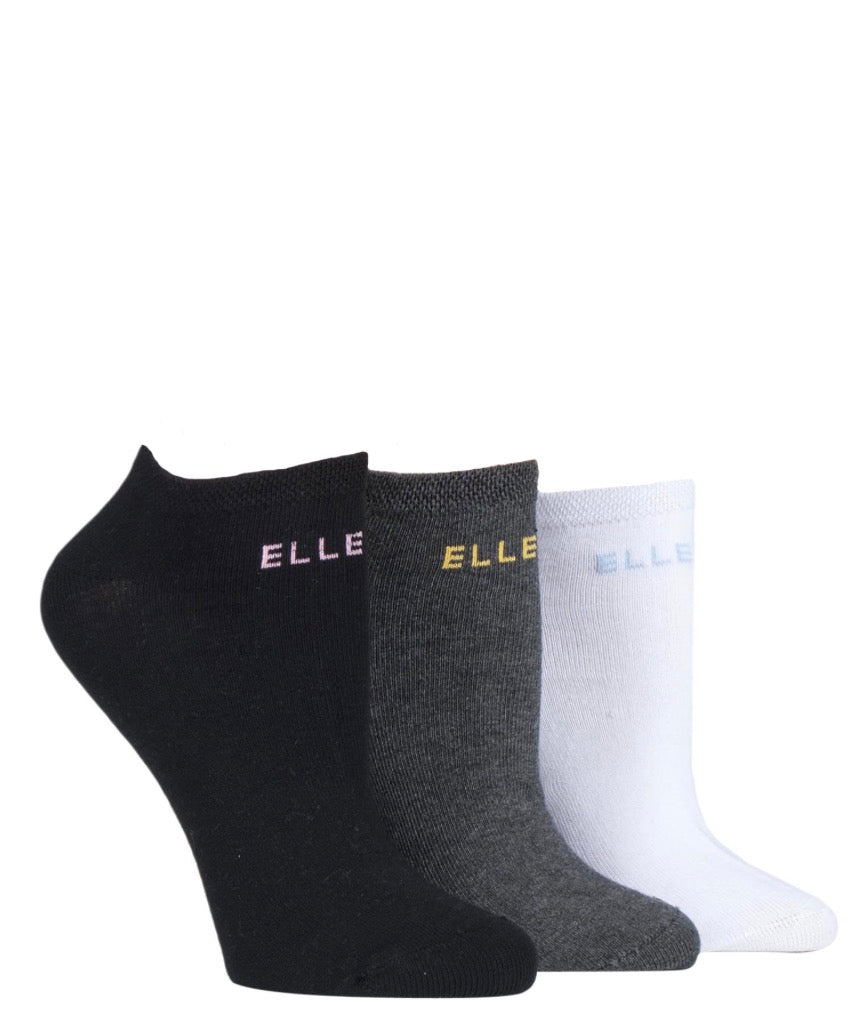 Elle Women’s Bamboo No Show Socks 3 Pair