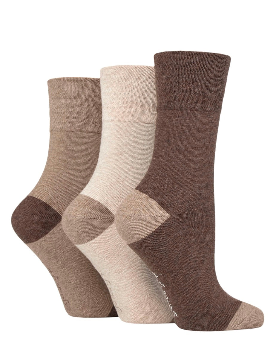 Sockshop Gentle Grip Cotton 3 Pair Socks