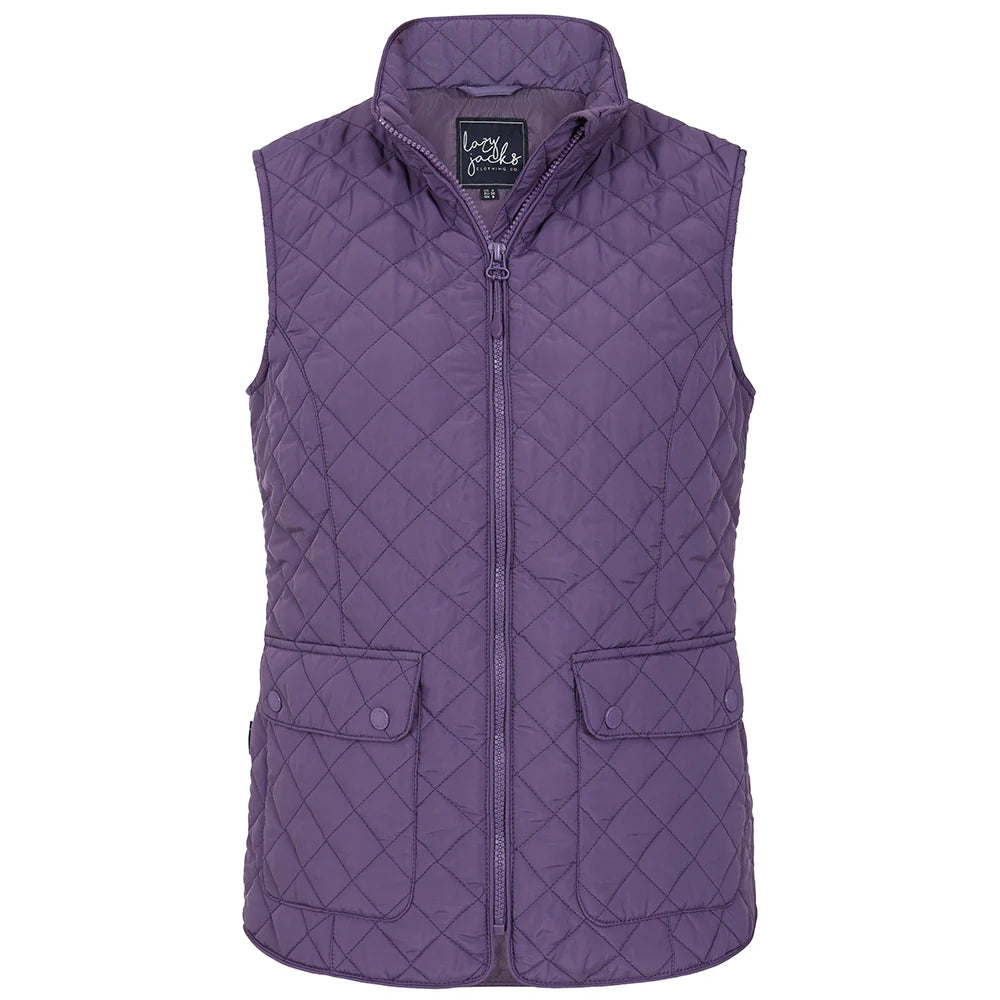 Ladies Gilet Loganberry by Lazy Jacks