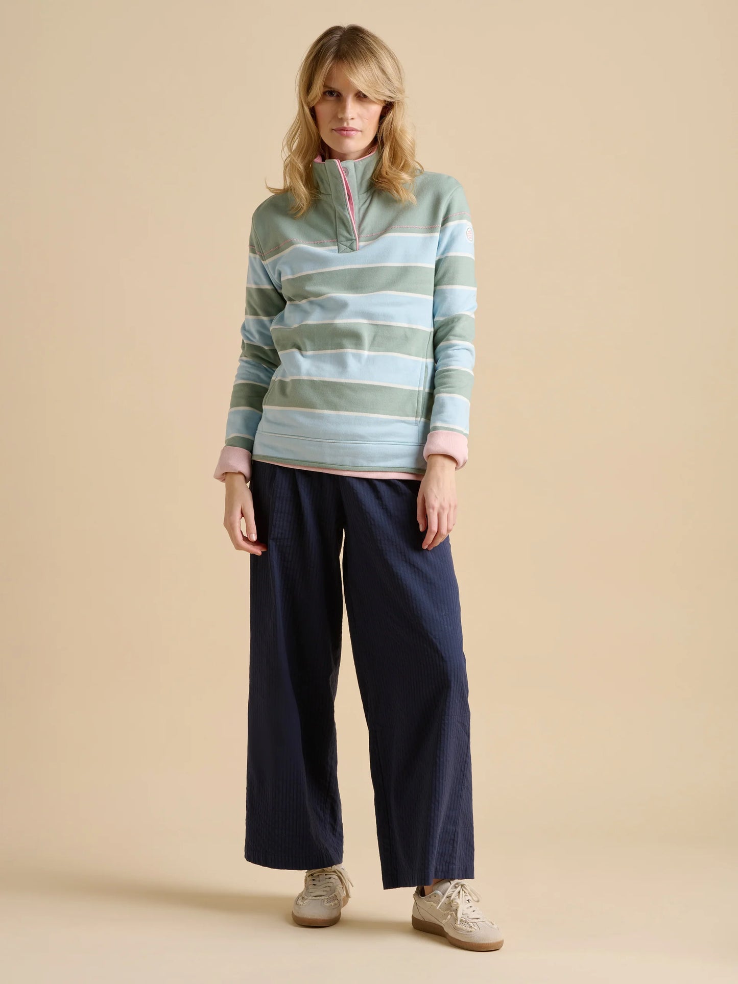 Engineered Stripe Quarter Zip