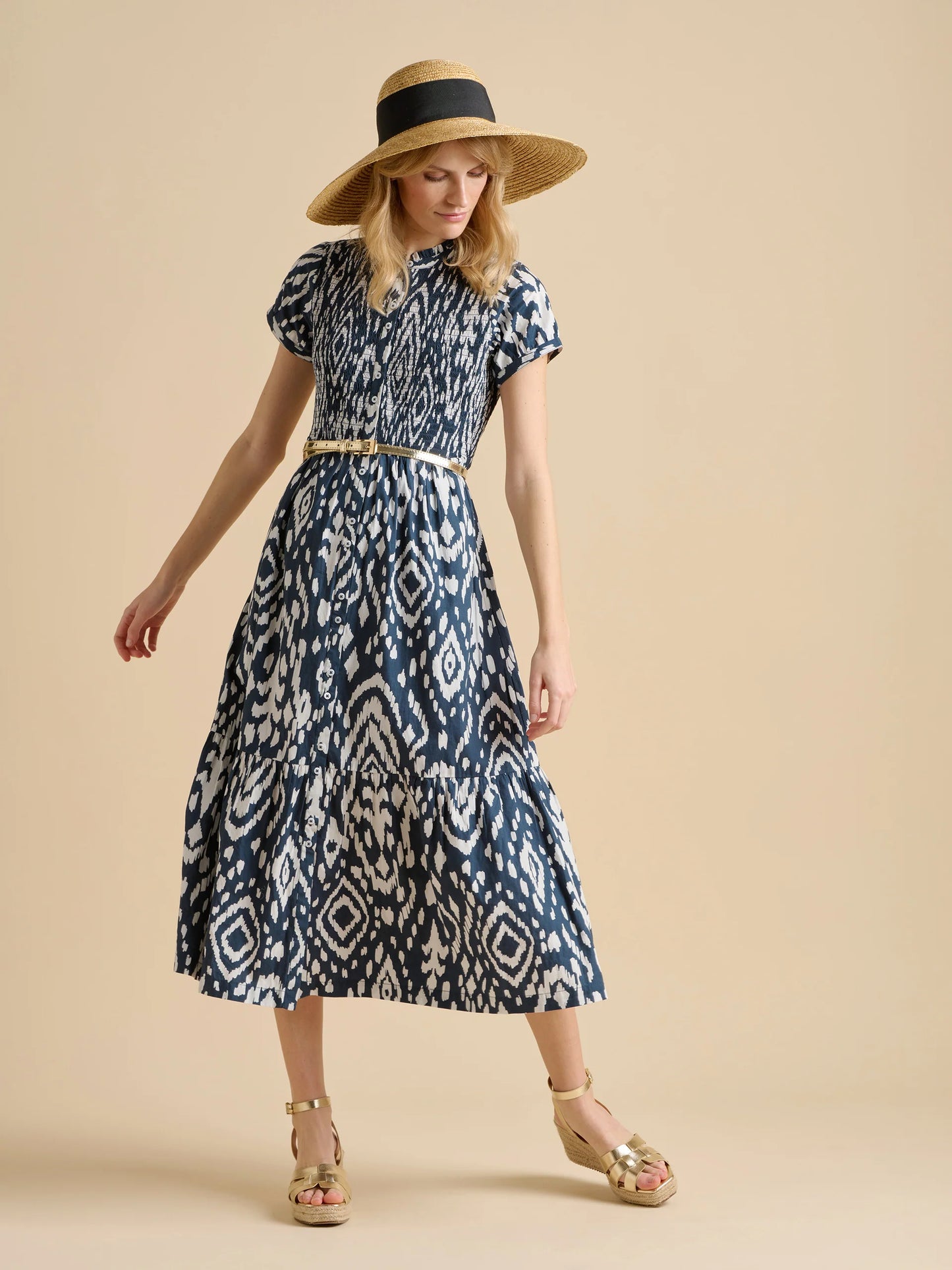 Ikat Maxi Shirt Dress
