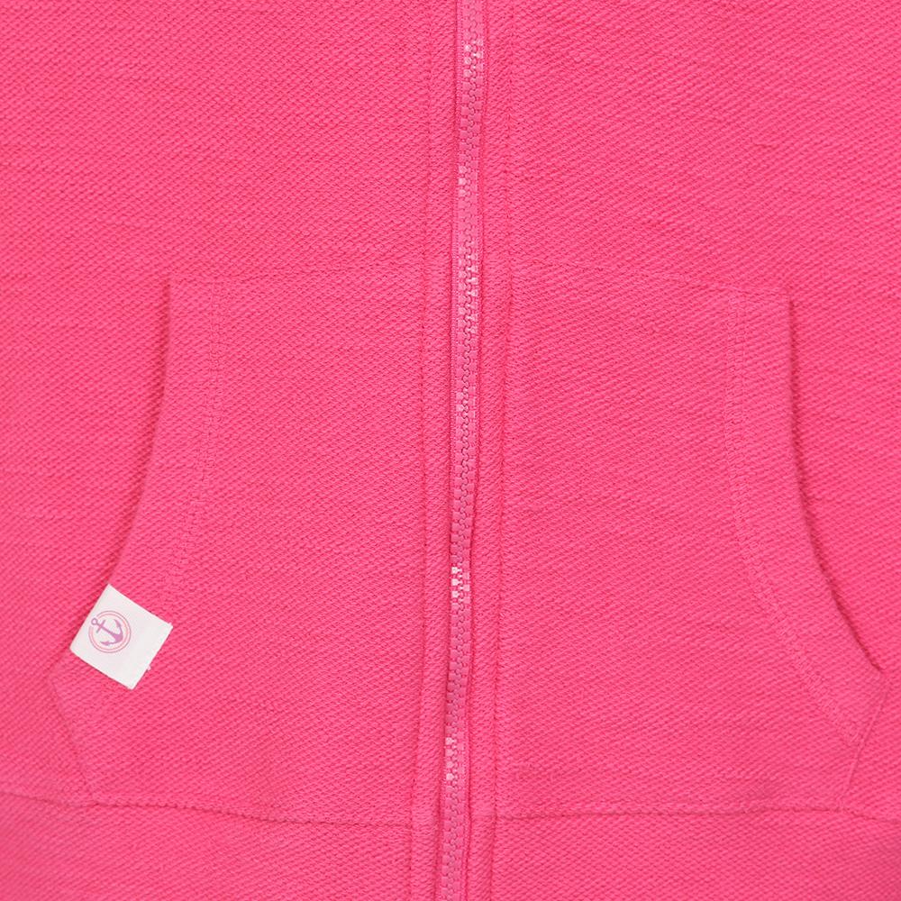 Textured Hooded Zip Thru Sweatshirt - Sorbet