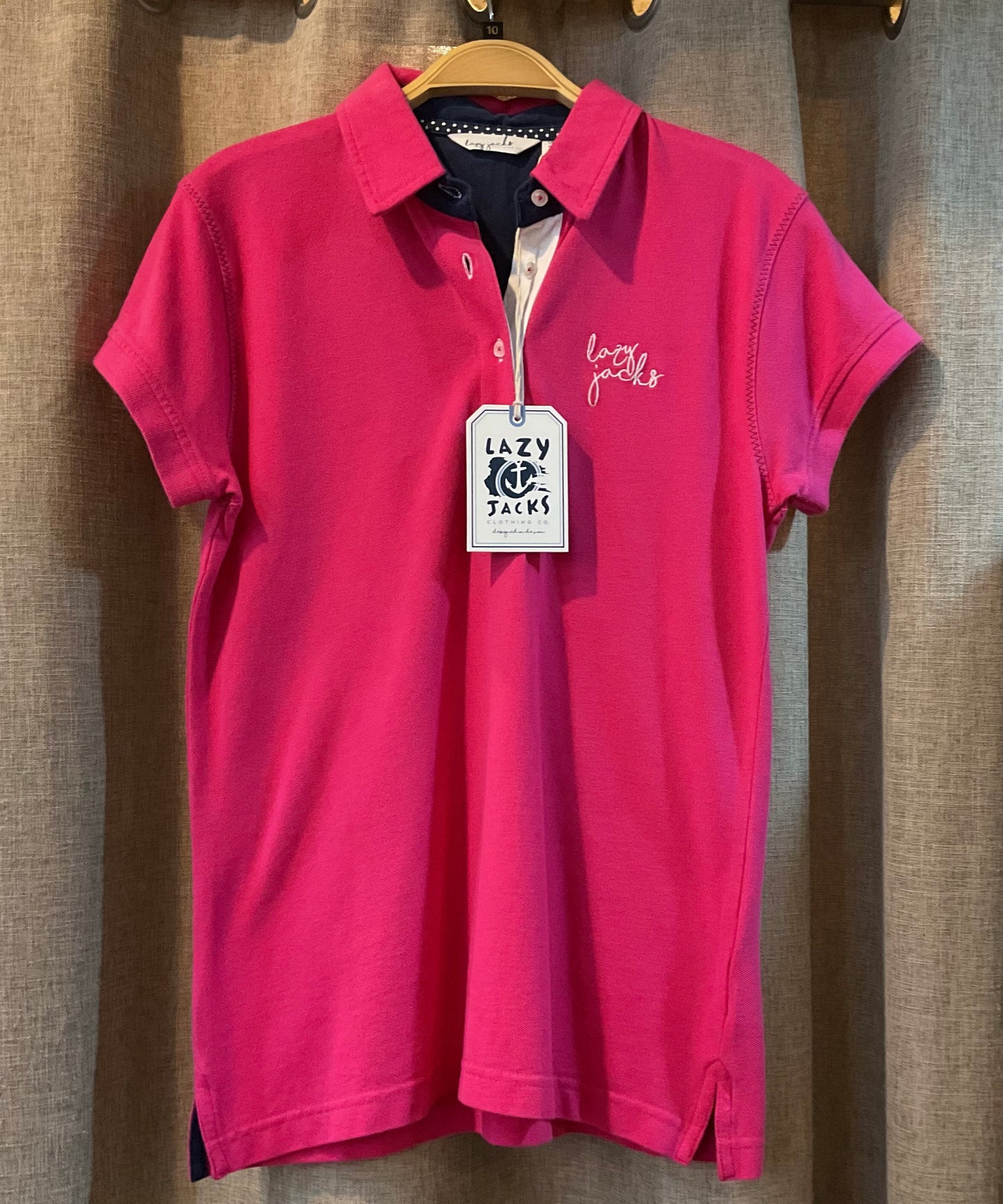 Ladies Polo Shirt - Lipstick by Lazy Jacks