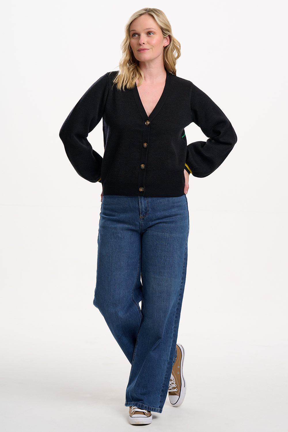 Sugarhill Floral Snake Adrian Cardigan in Black