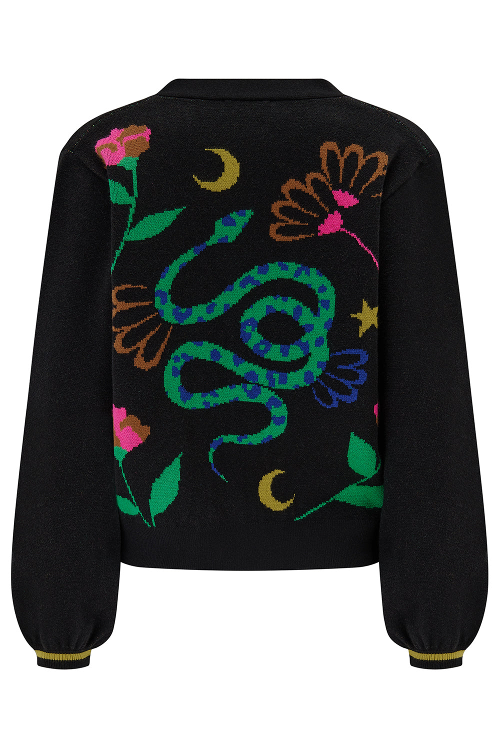 Sugarhill Floral Snake Adrian Cardigan in Black